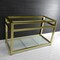 Fauceture VSP4922B7 49-Inch x 22-Inch Steel Console Sink Base with Glass Shelf, Brushed Brass VSP4922B7 - alternate 3